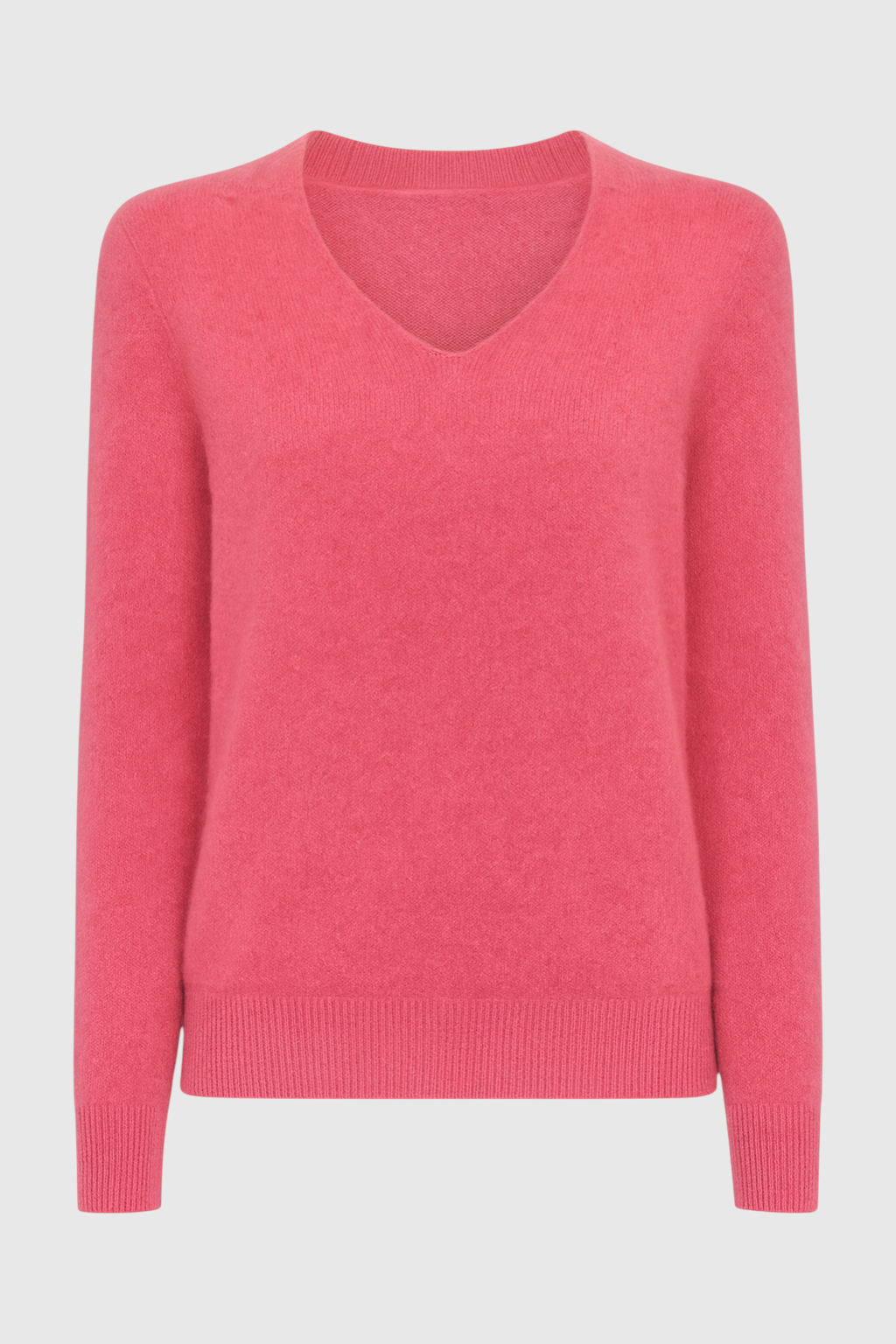 Maglione in Cashmere Scollo a V | Maglia Lunga, Slim Fit, Finitura Senza Giunture