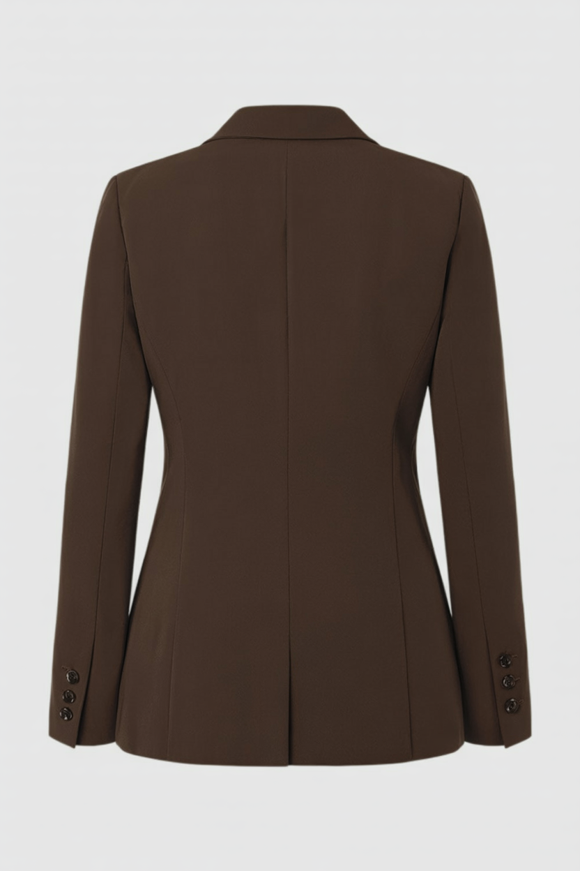 Blazer Unpannato | A Un Bottone | Collo Rettangolare | Fit Sportivo