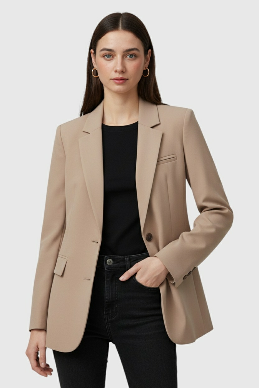 Blazer Singolo | Due Bottoni, Lapello Scollo, Regular Fit, Tasche