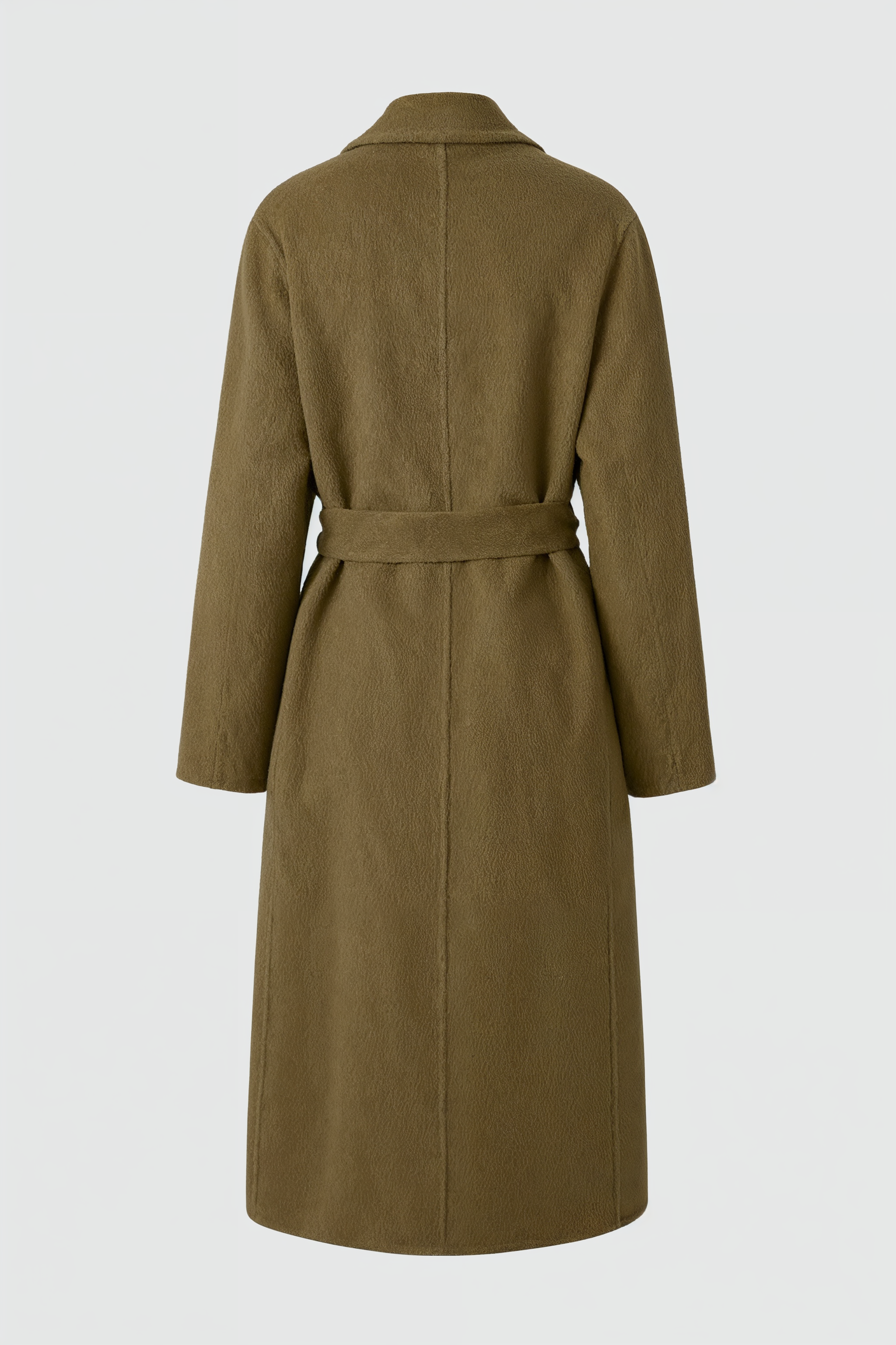 Cappotto Lungo con Belt in Vita | Collo Sciarpa | Fit A-Linea | Misto Lana