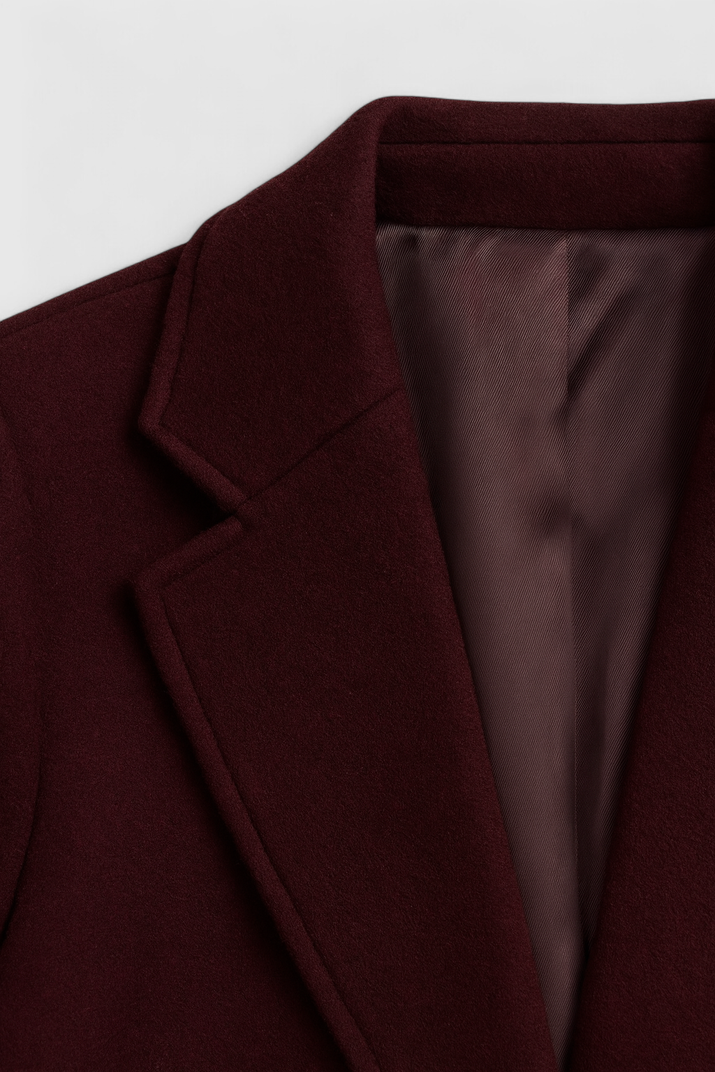 Cappotto Lungo Collo Scollo a V | Bottoni Frontali, Fit Regolare, Lungo