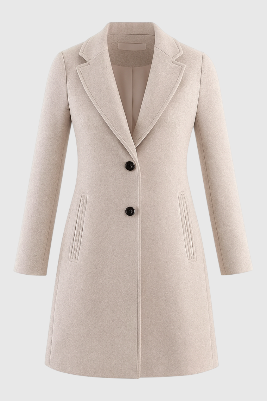 Cappotto Lungo Sottile | Collo a Revers | Finish Strutturato