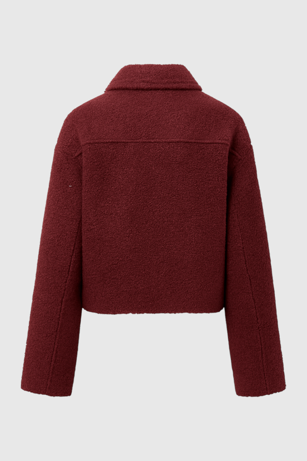 Giacca Zip Tessuta | Collo Alto, Tasche a Falda, Fit Corto