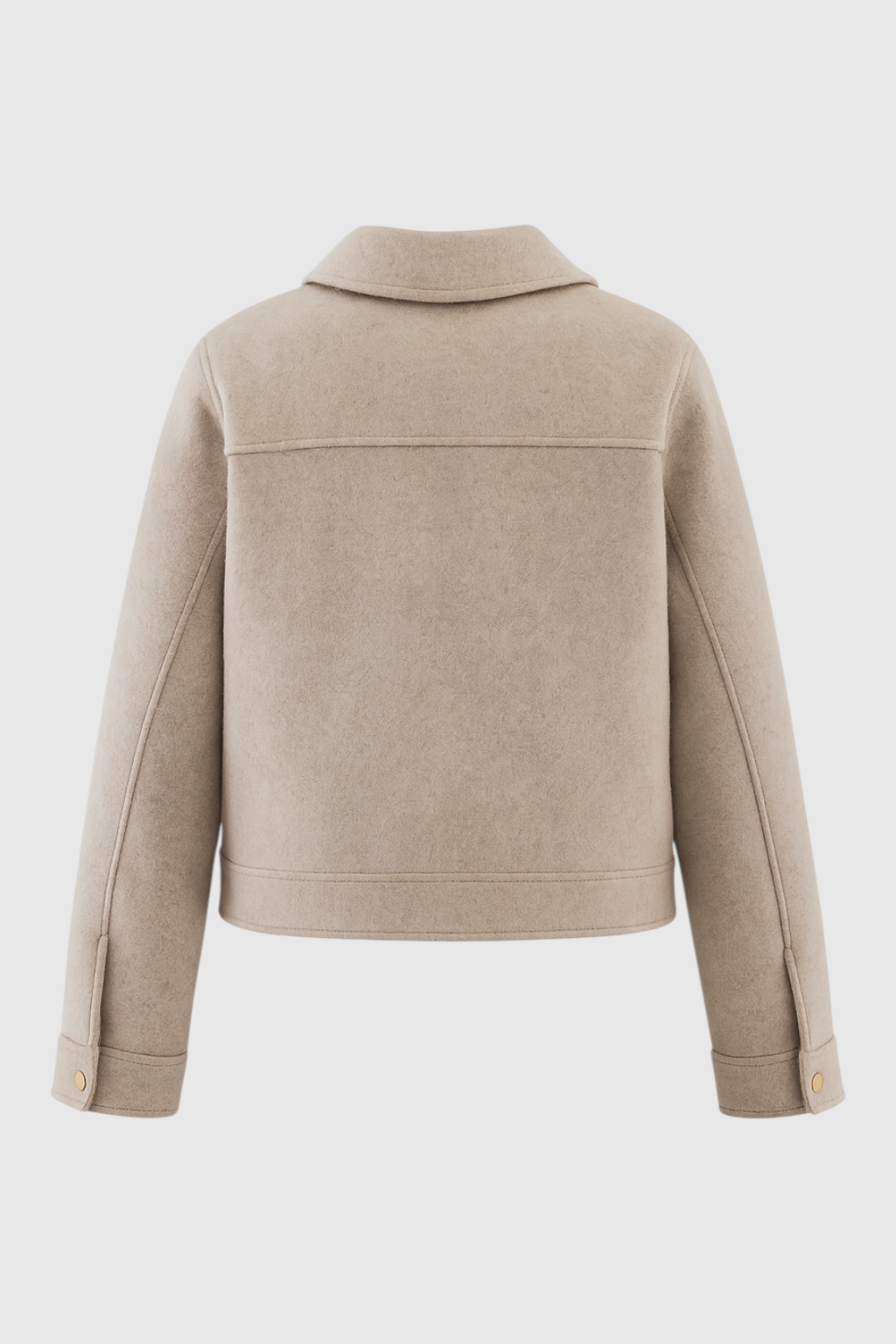 Giacca Zip Morbida | Shacket con Collare, Tasche a Falda