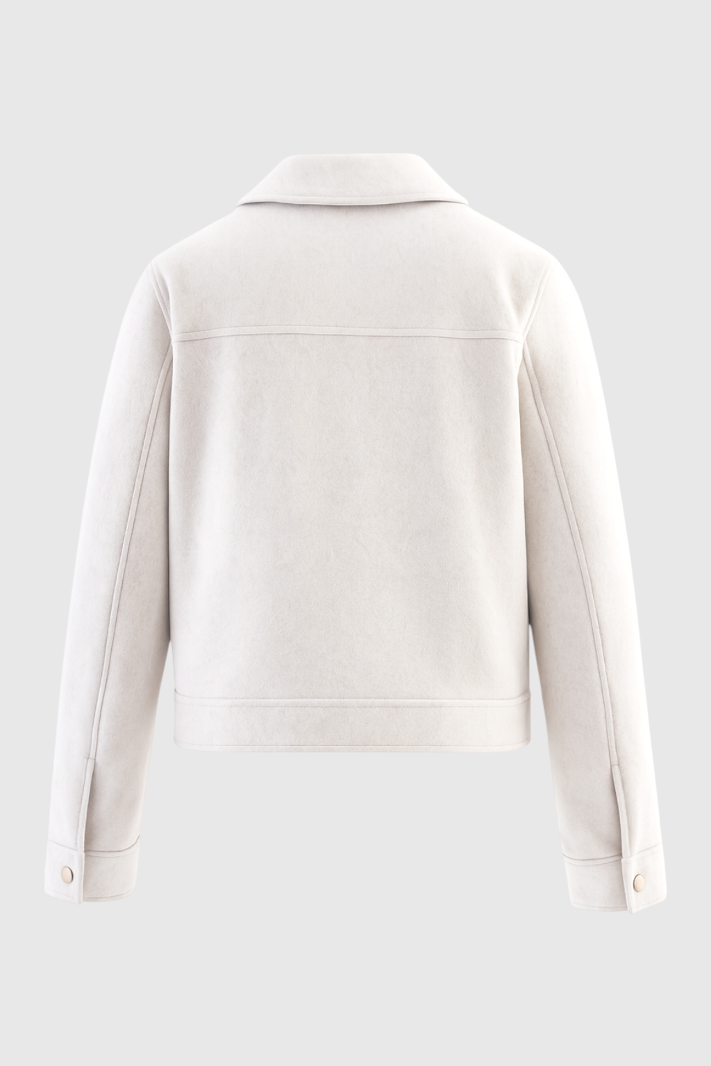 Giacca Zip Morbida | Shacket con Collare, Tasche a Fazzoletto
