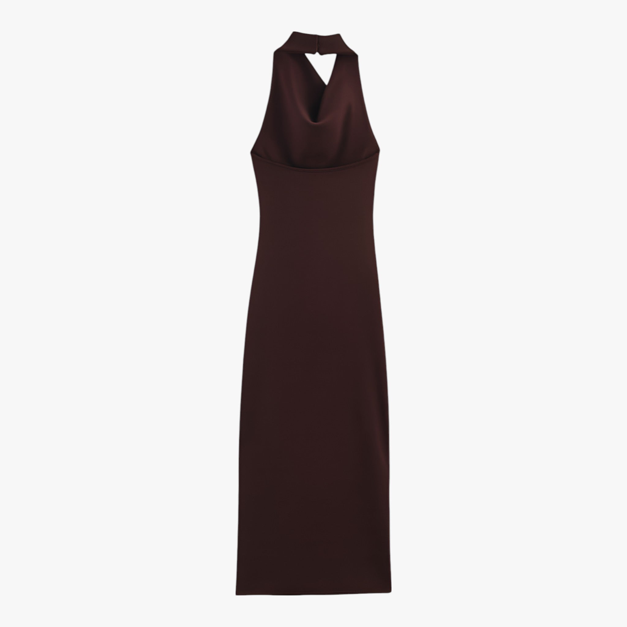 Abito Midi Ombra Halter Neck | Scollo Aperto Slim Fit