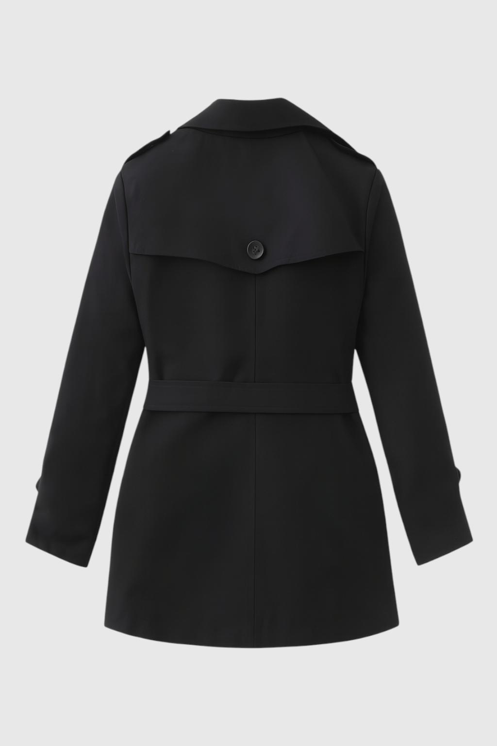 Trench Coat Lungo | Vita Beltata, Doppio Petto, Slim Fit