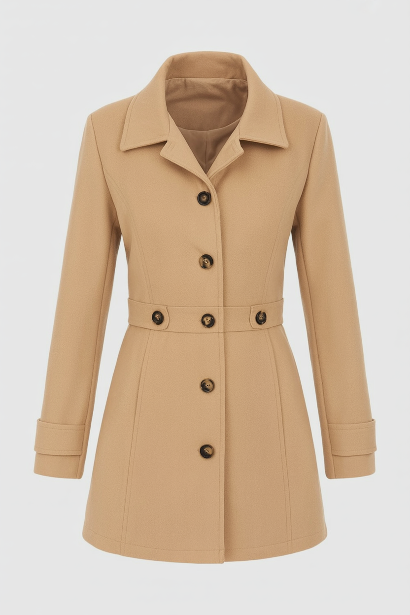 Cappotto Medio Unico | Vita Definita | Bottoni Frontali