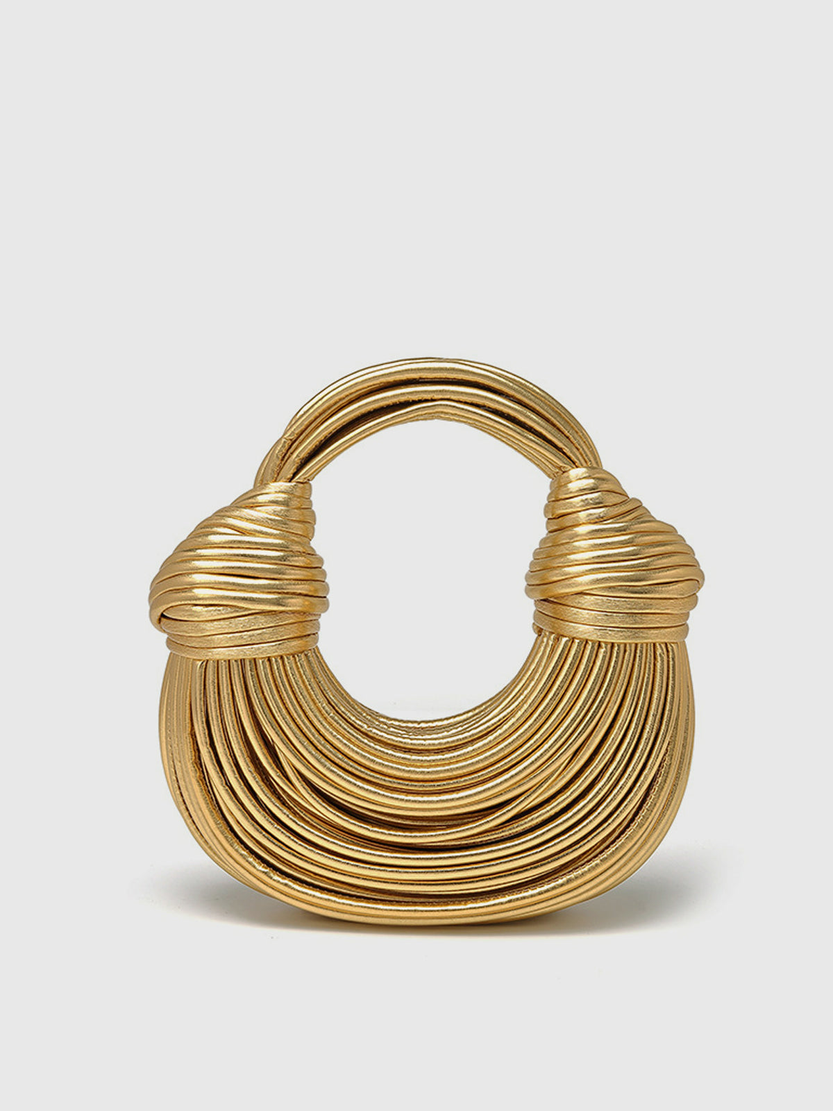 Borsa Sculpted Metallic | Silhouette Curva Oro