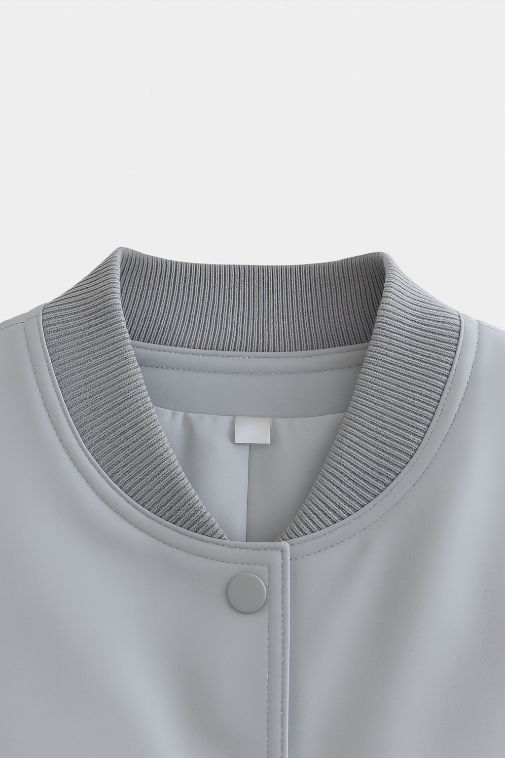 Bomber Jacket Essenza | Collo O Ribbed Button Front Vestibilità Relaxed
