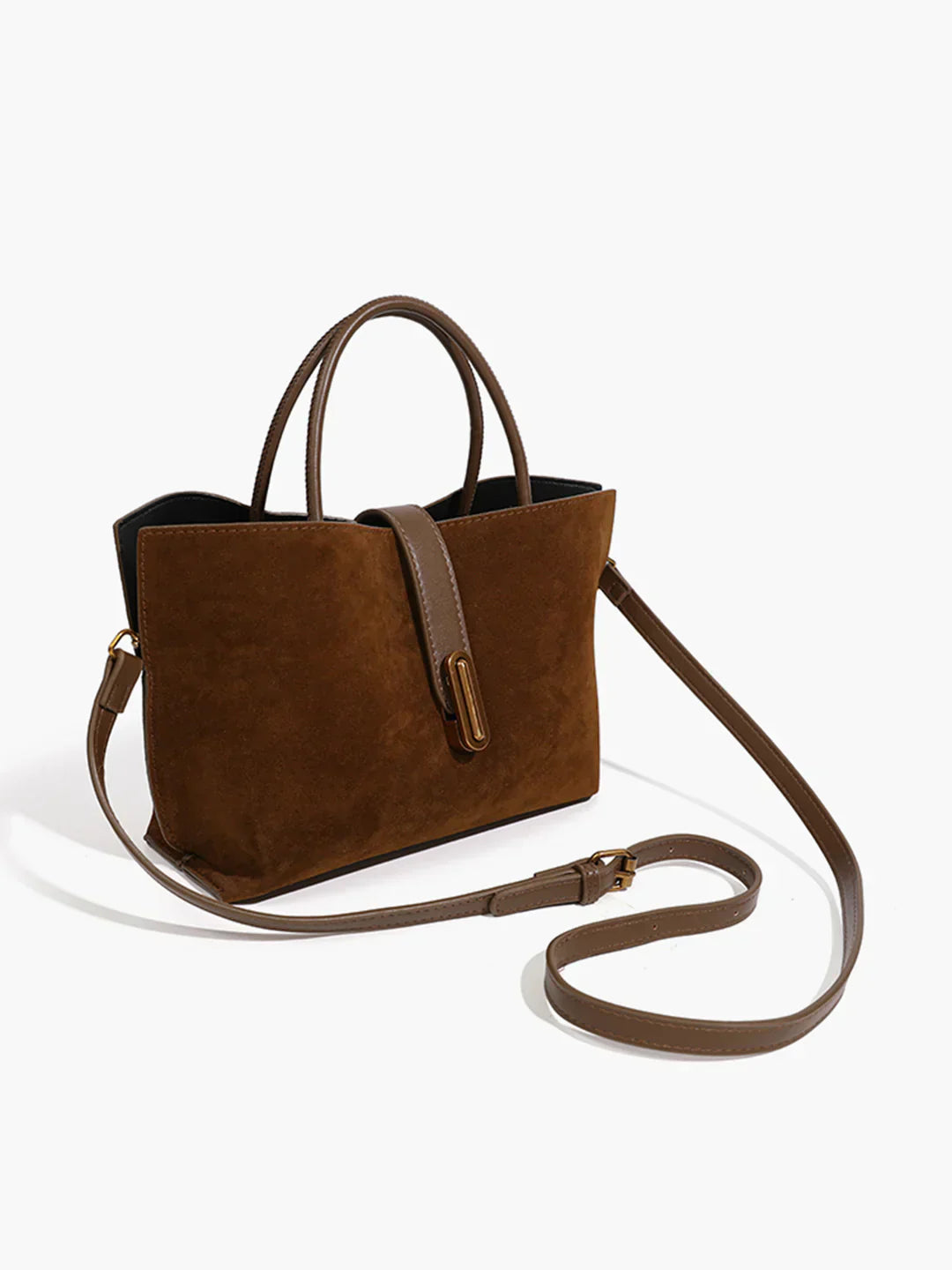 Borsa Tote Maestria in Finta Suede | Design Strutturato con Manico Superiore
