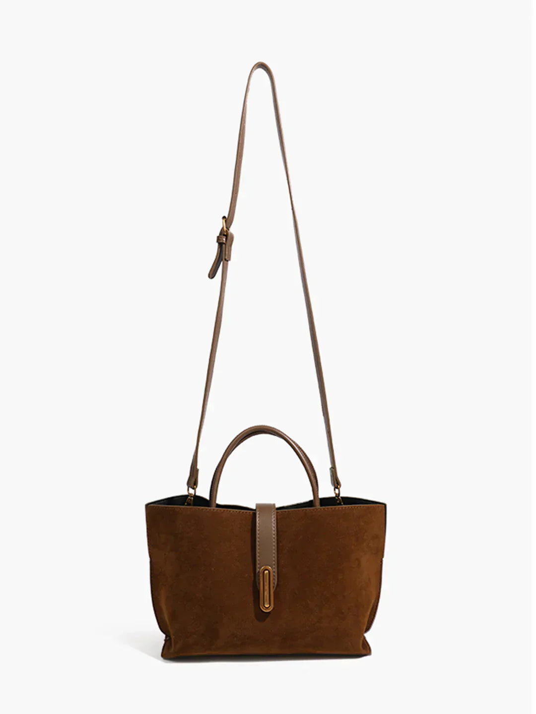 Borsa Tote Maestria in Finta Suede | Design Strutturato con Manico Superiore