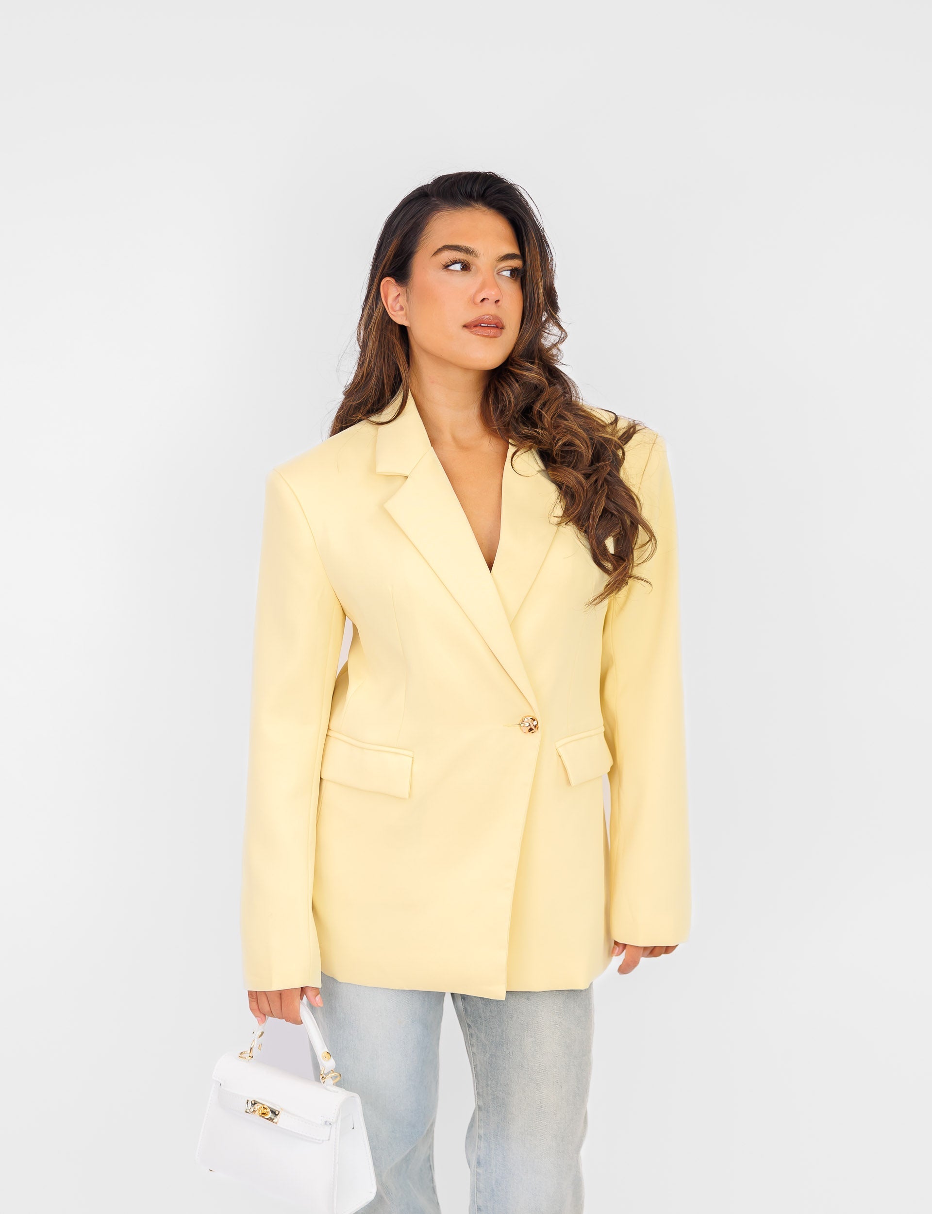 Blazer Lungo Strutturato | Giallo Limone | Taglio Moderno