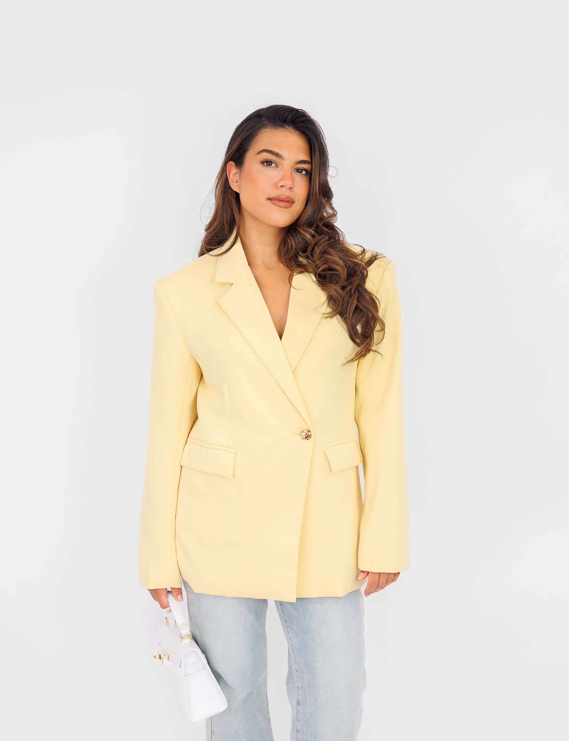 Blazer Lungo Strutturato | Giallo Limone | Taglio Moderno