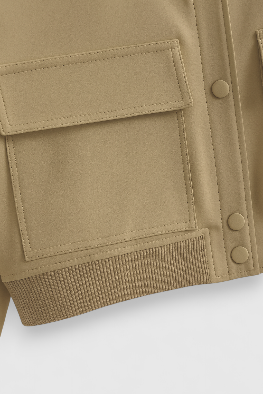 Giacca Bomber Essenza | Collo Ribbed, Bottoni, Fit Relaxed