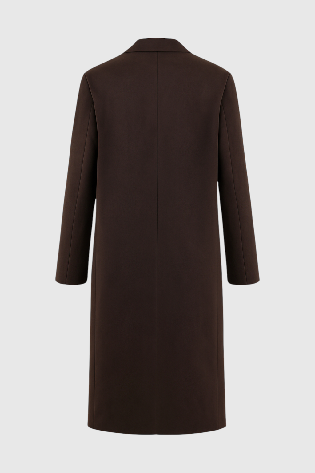 Cappotto Lungo Suedette | Sottoposto a Bottoni, Collo a Revers, Taglio Comodo