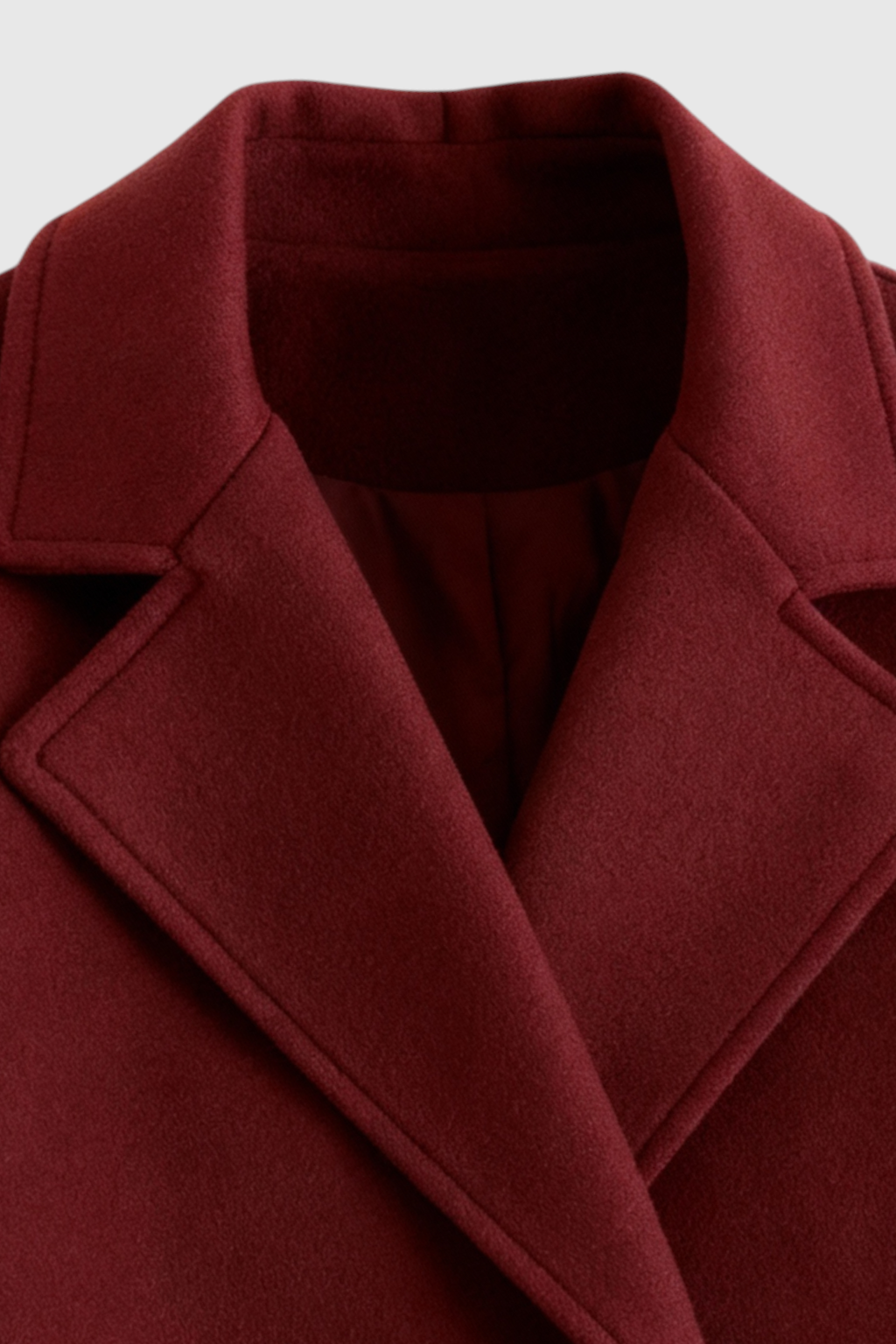 Cappotto Lungo Doppio Petto | Vestibilità Comoda, Revers Notched, Dettaglio Strap