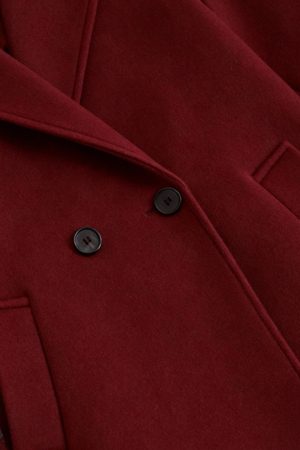Cappotto Lungo Doppio Petto | Vestibilità Comoda, Revers Notched, Dettaglio Strap