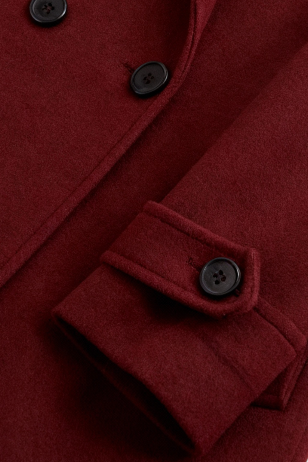 Cappotto Lungo Doppio Petto | Vestibilità Comoda, Revers Notched, Dettaglio Strap