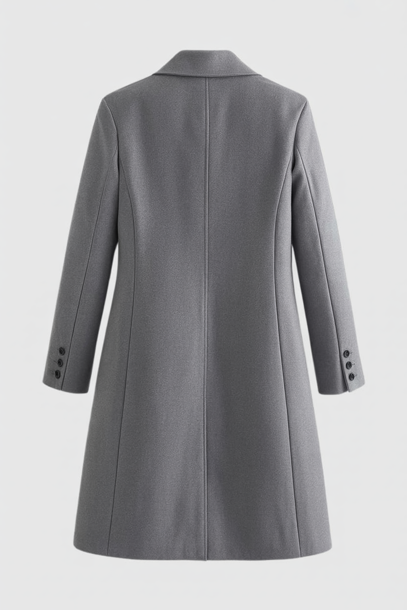 Cappotto Lungo | Collo a Revers, Due Bottoni, Linea Pulita
