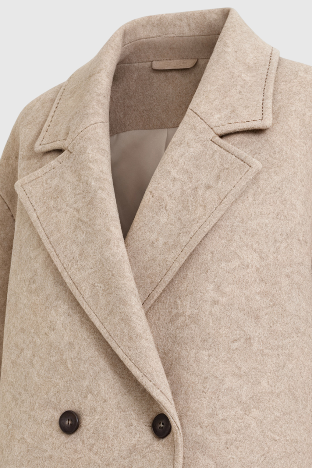 Cappotto Lungo Doppio Petto | Collo Revers, Flap Pockets, Relaxed