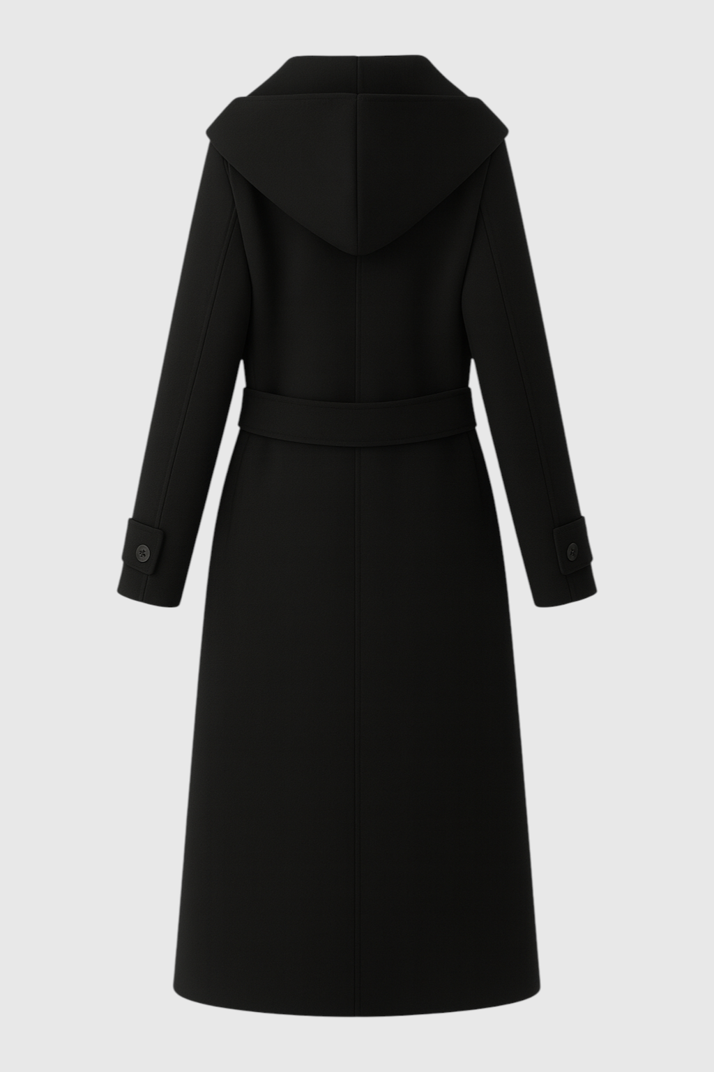 Cappotto Lungo con Cintura | Collo Largo | Doppio Petto | Fit Regolare
