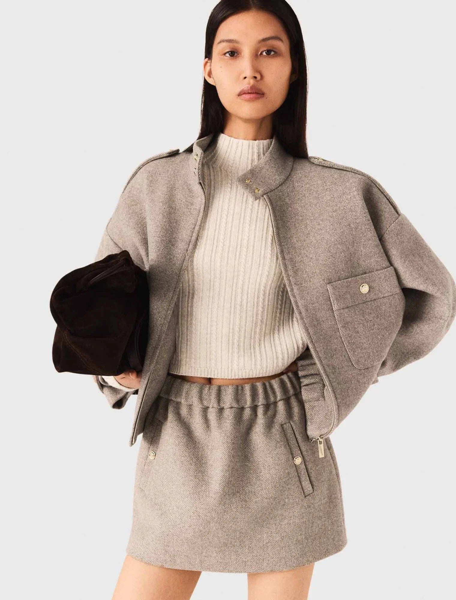 Giacca Corta in Misto Lana | Stile Urbano Strutturato