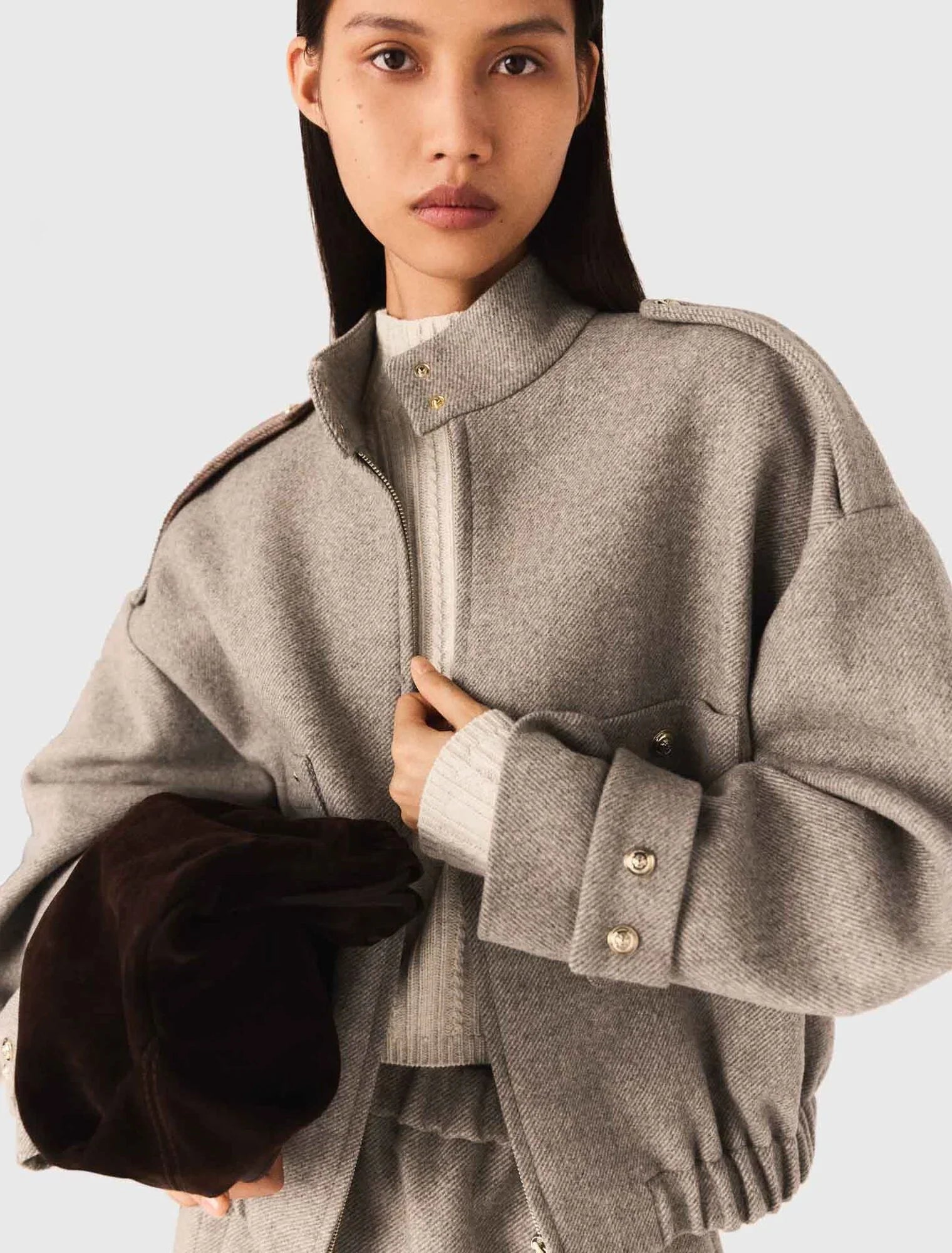Giacca Corta in Misto Lana | Stile Urbano Strutturato