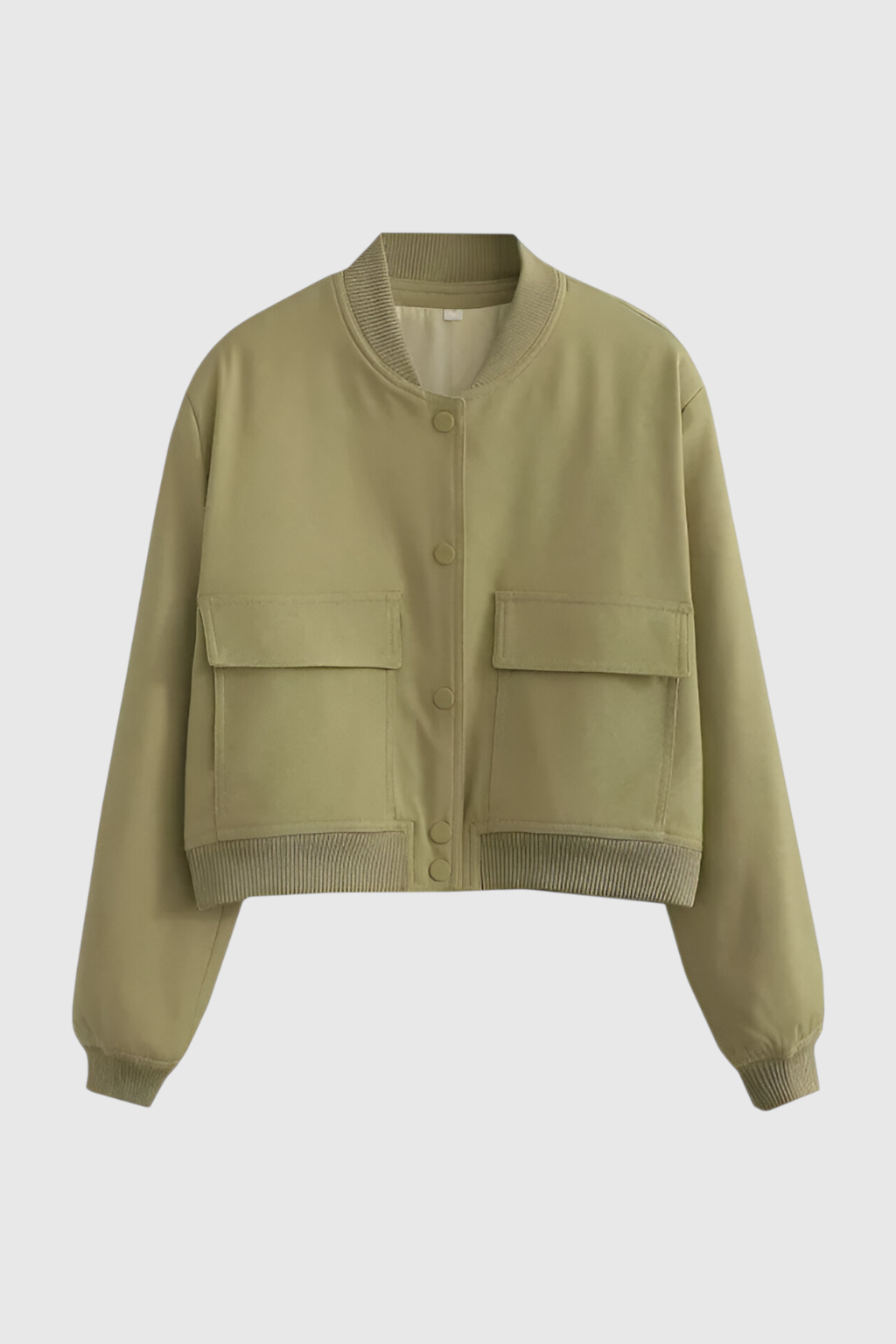 Giacca Bomber Con Tasche Frontali | Silhouette Cropped