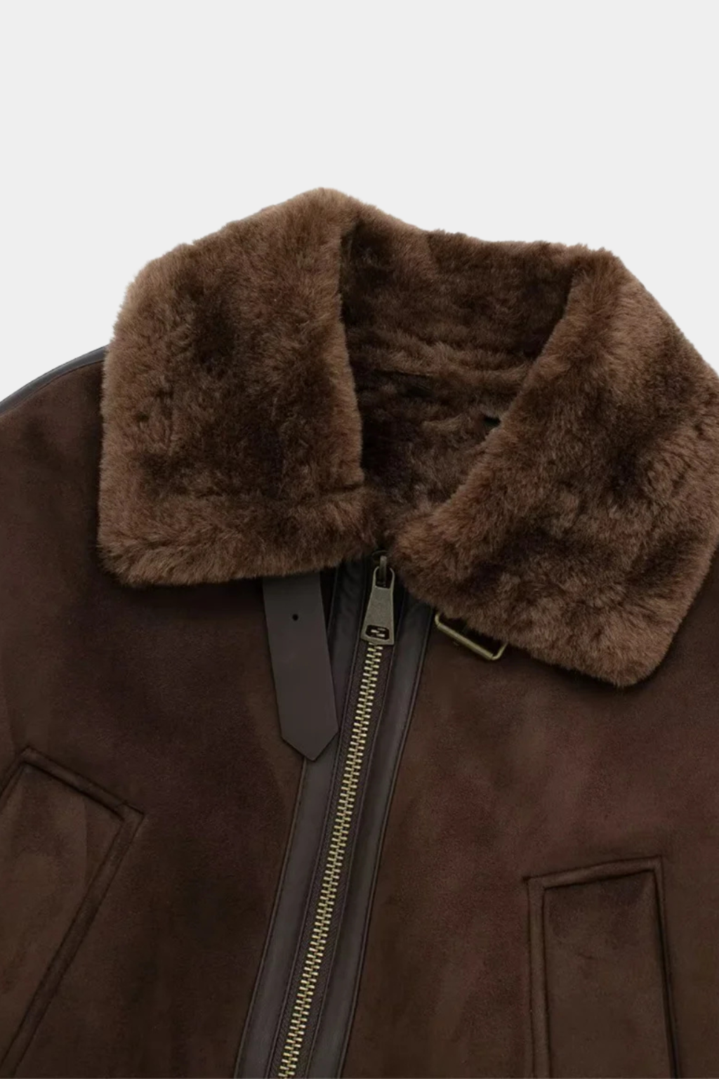 Giacca Aviatore Faux Shearling | Cropped Fit | Collo Ribassato