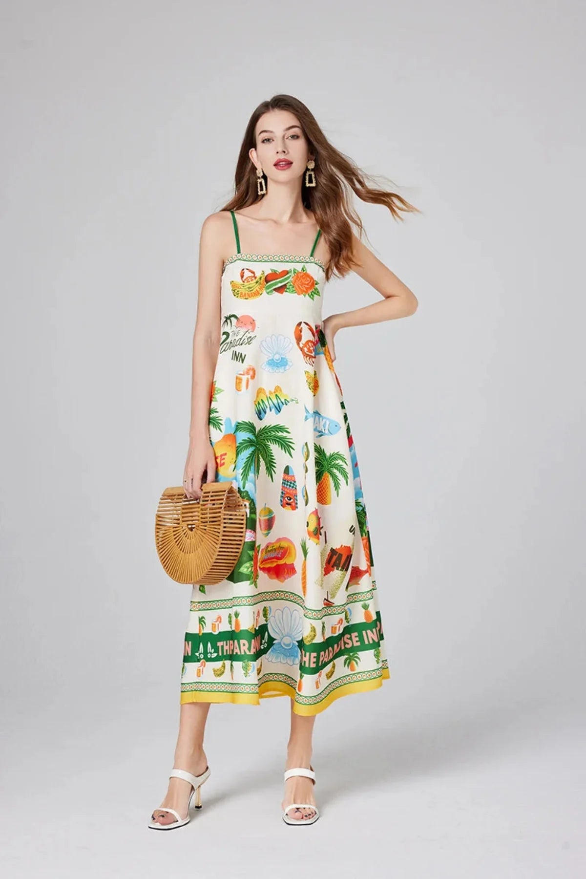 Abito Maxi Cami Altrove Paradise Print | Vestibilità Relaxed | Estate