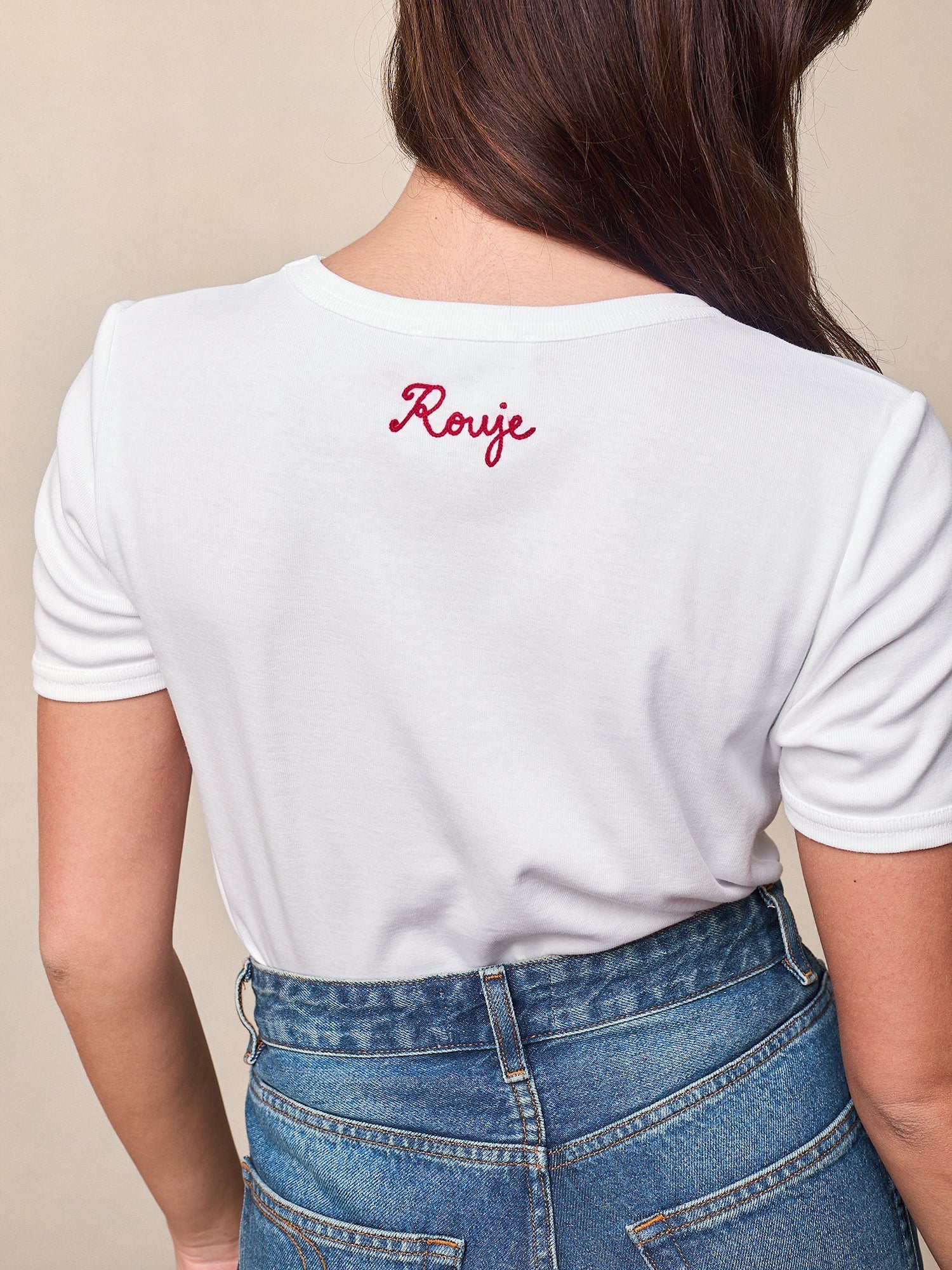 T-Shirt in Cotone Ricamata | Da Parigi Con Cuore