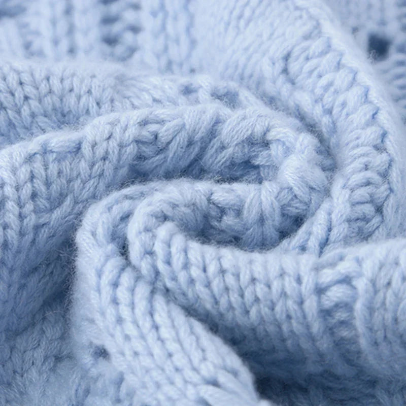 Maglione Collo Alto in Lana e Cachemire | Maglia Aperta | Vestibilità Larga