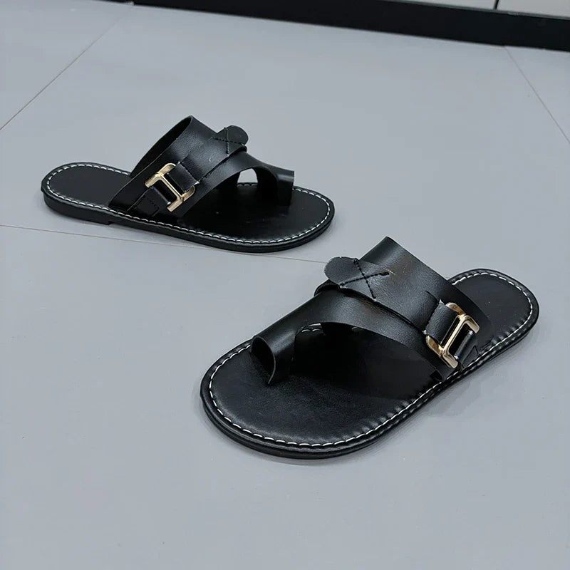 Sandali in Pelle | Loop | Dettaglio Fibbia