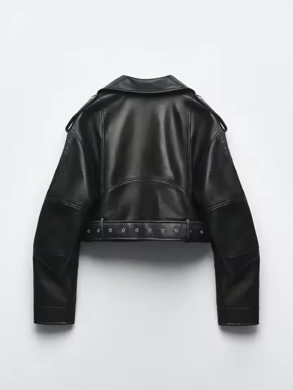 Giacca Biker in Pelle Ecologica | Cropped Fit