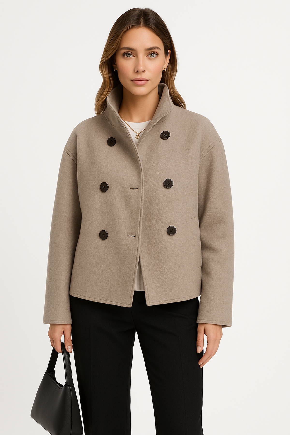 Cappotto Corto in Misto Lana | Doppio Petto | Fit Strutturato