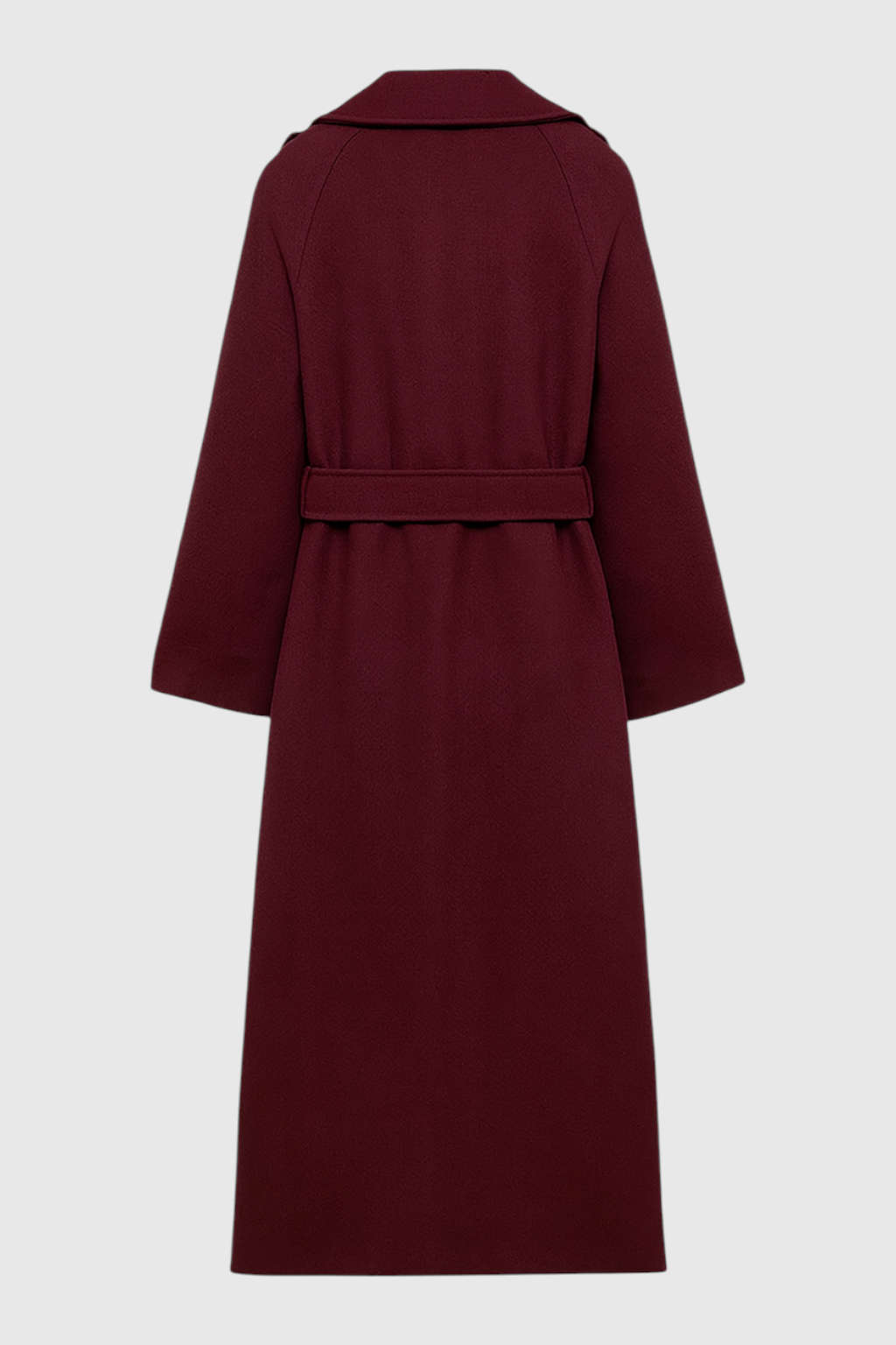 Cappotto Lungo in Misto Lana con Cintura | Doppio Petto Fit Comodo