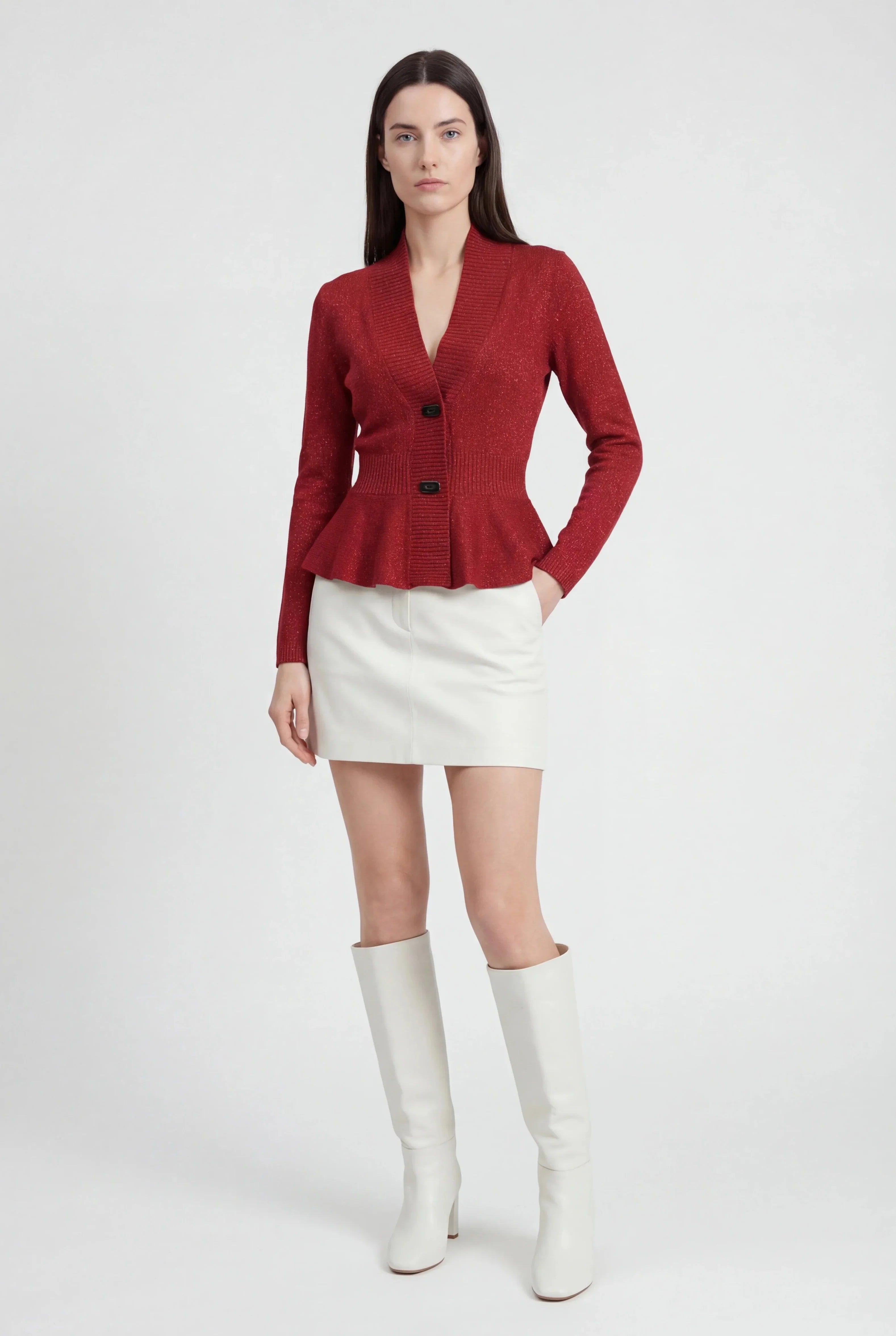 Cardigan Leggero Collo Sciolto | Peplum | Regular Fit