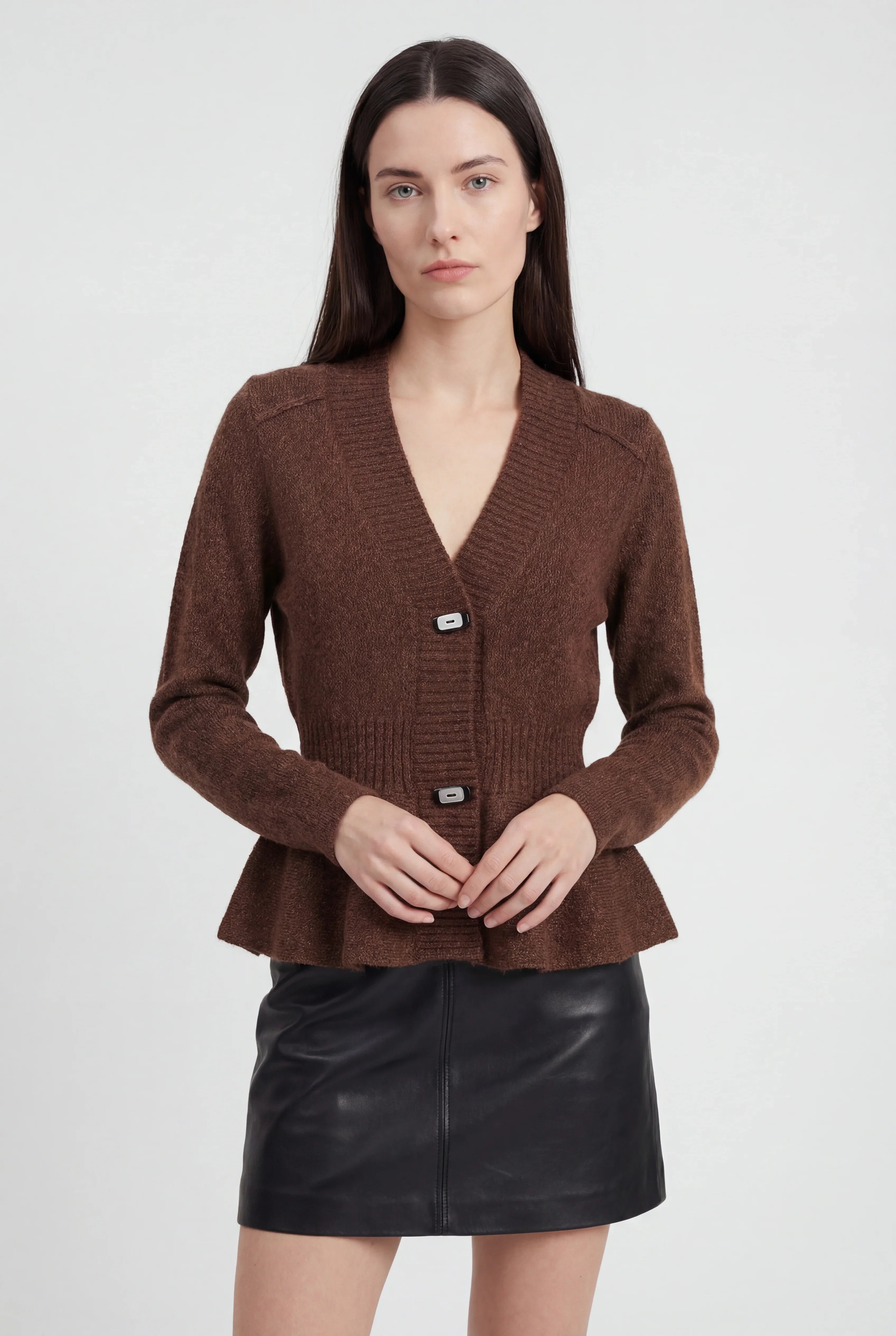 Cardigan Collo Sciarpa | Peplum | Vestibilità Regolare