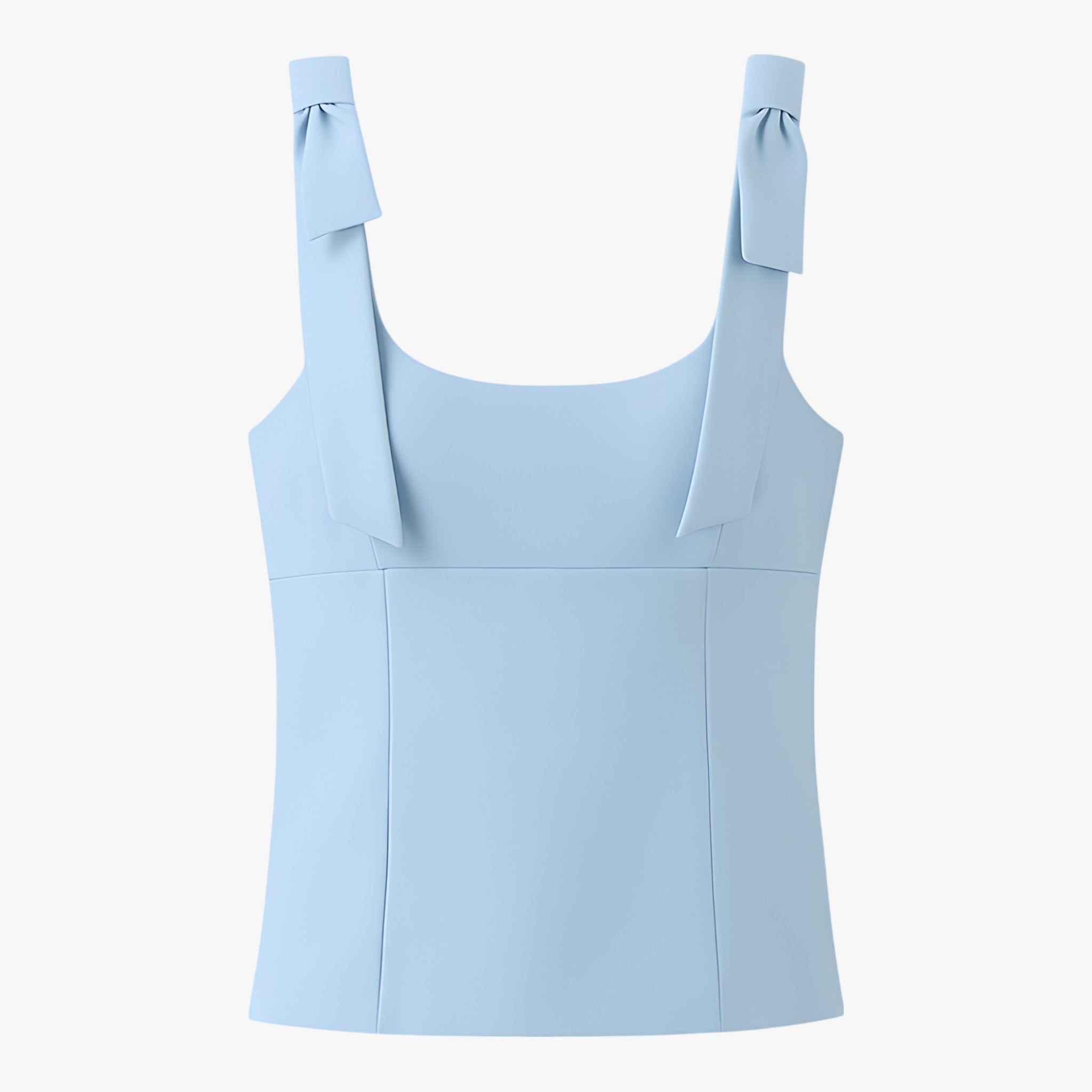 Top Cami Strutturato Essenza | Scollo Quadrato Dettaglio Fiocco Slim Fit