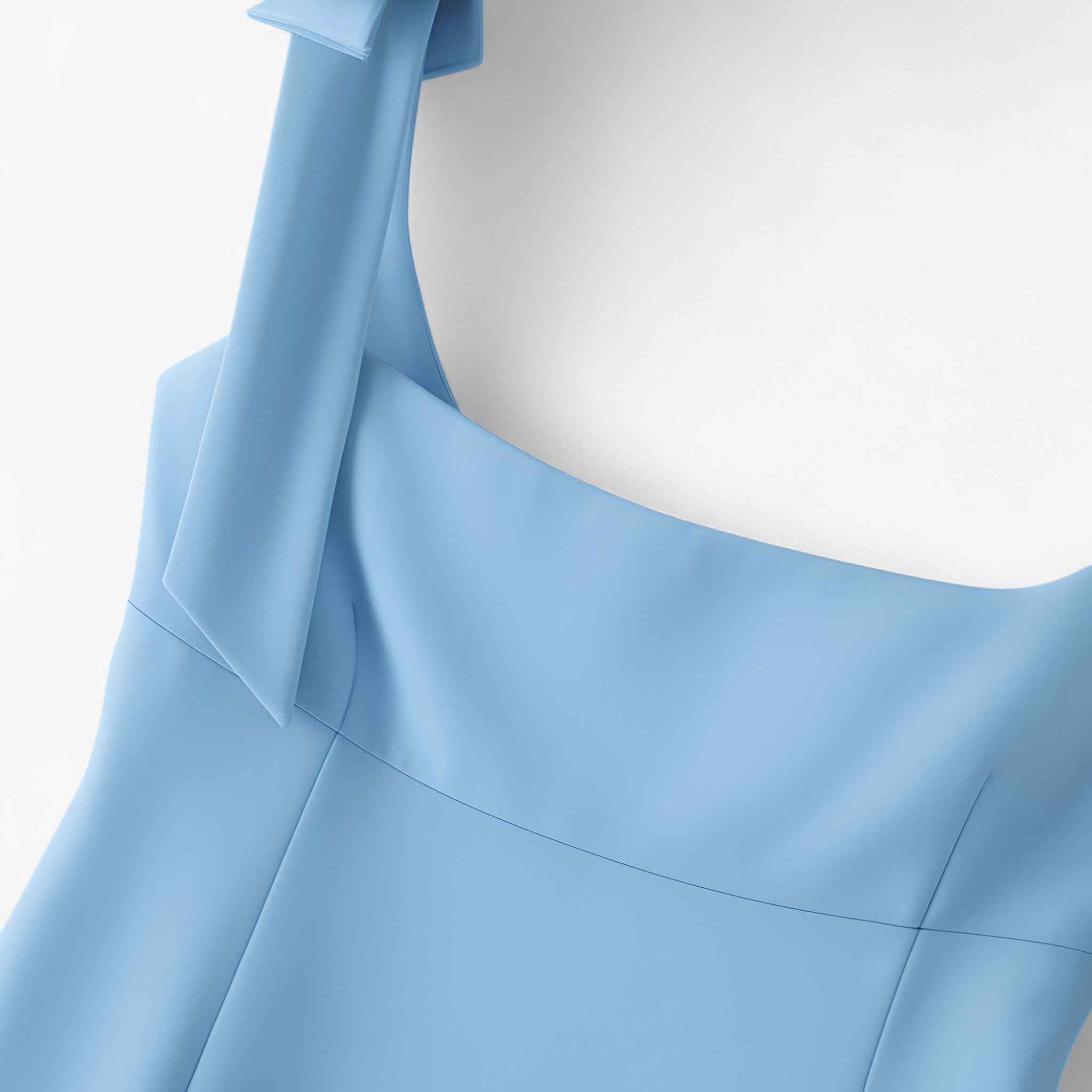 Top Cami Strutturato Essenza | Scollo Quadrato Dettaglio Fiocco Slim Fit