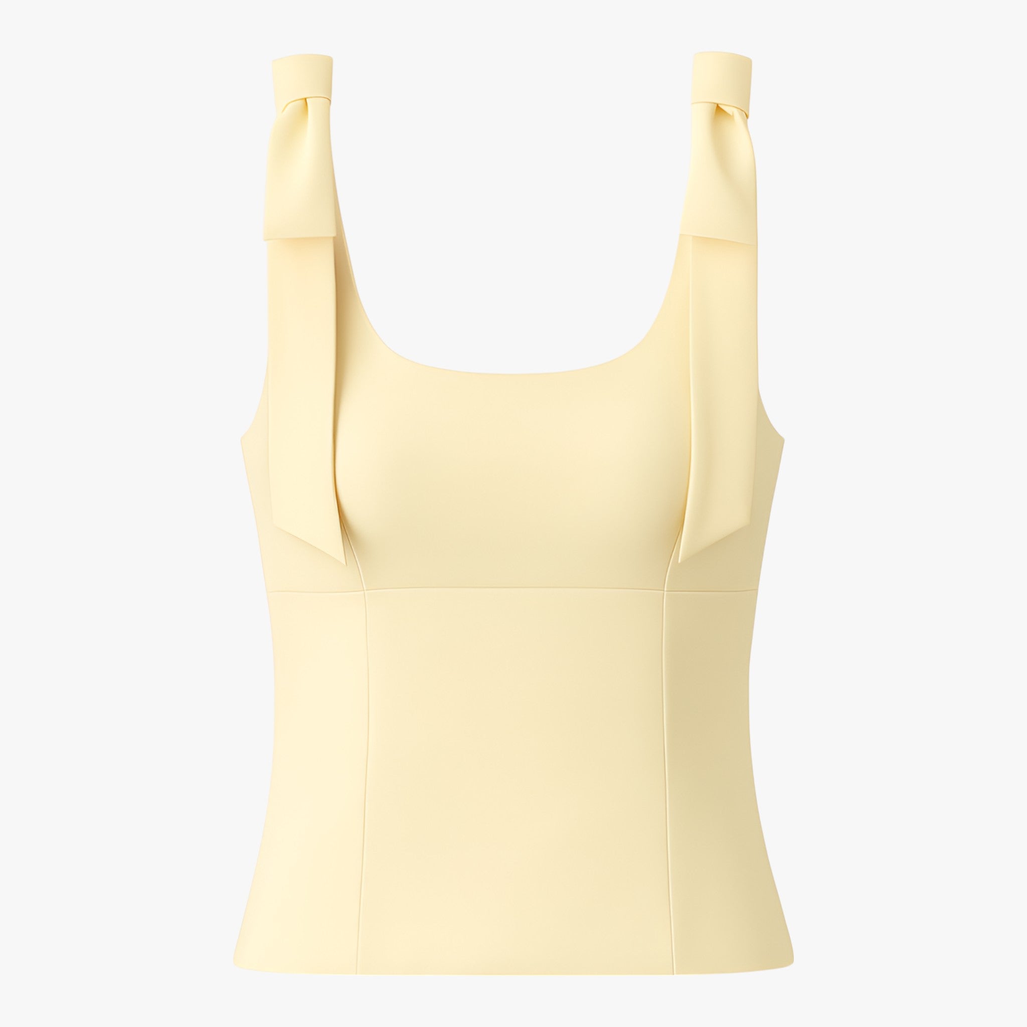 Top Cami Strutturato Essenza | Scollo Quadrato Dettaglio Fiocco Slim Fit