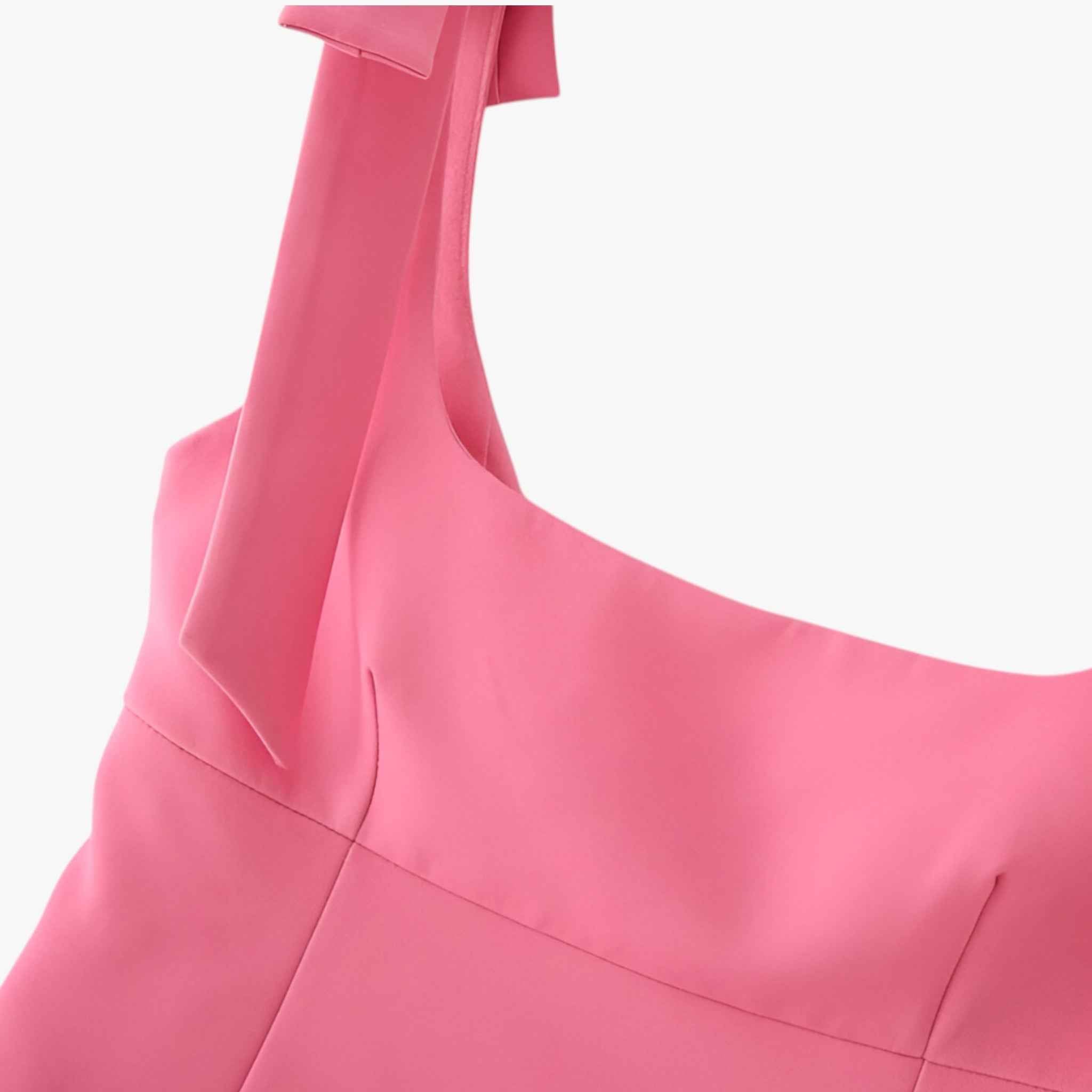Top Cami Strutturato Essenza | Scollo Quadrato Dettaglio Fiocco Slim Fit