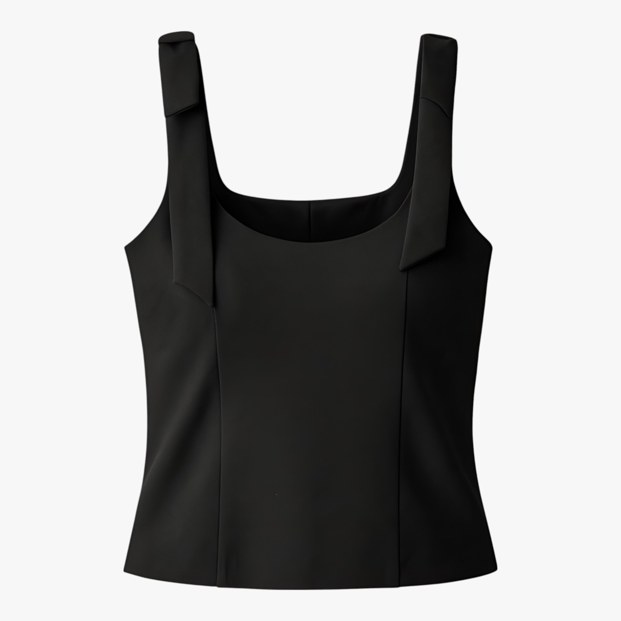 Top Cami Strutturato Essenza | Scollo Quadrato Dettaglio Fiocco Slim Fit