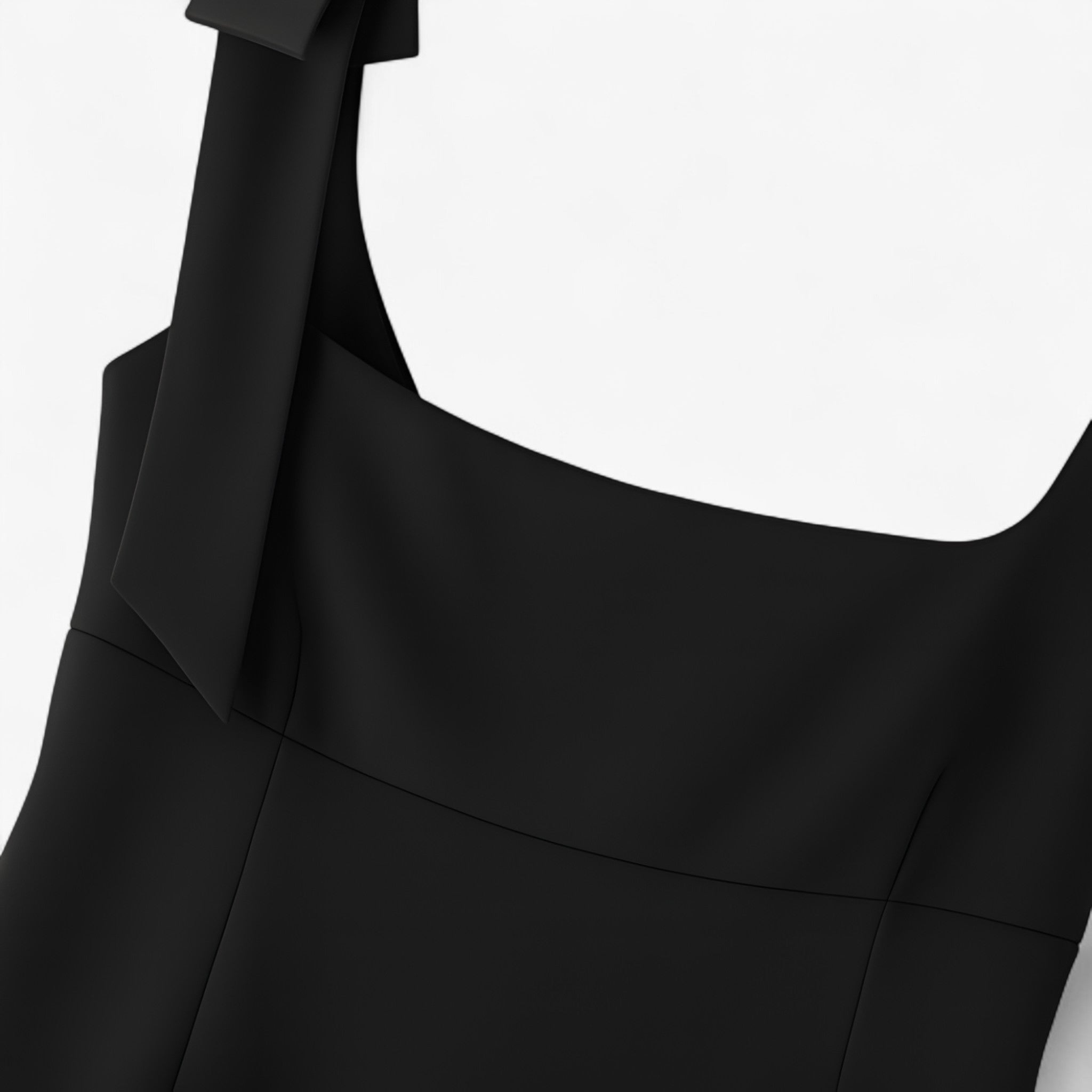 Top Cami Strutturato Essenza | Scollo Quadrato Dettaglio Fiocco Slim Fit