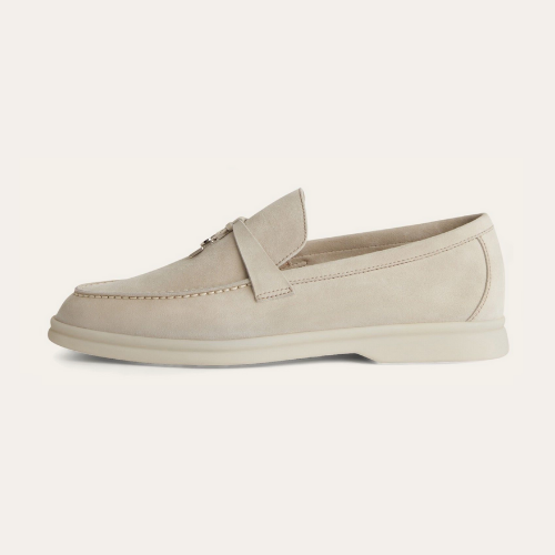 Mocassini Donna Suede con Frange – Beige