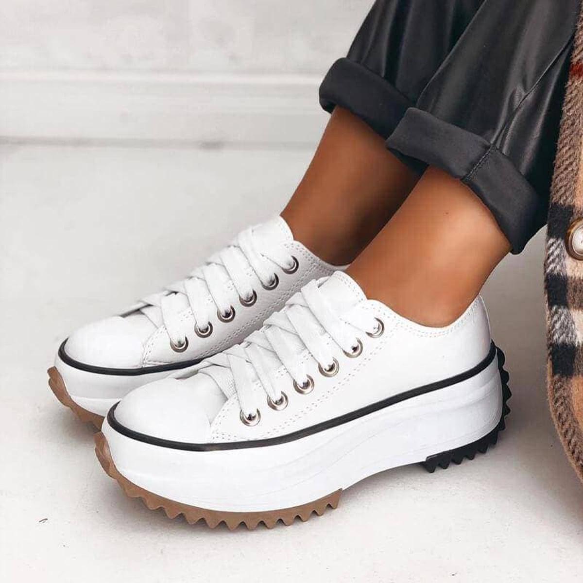 Sneakers Platform in Canvas | Suola Spessa | Lacci