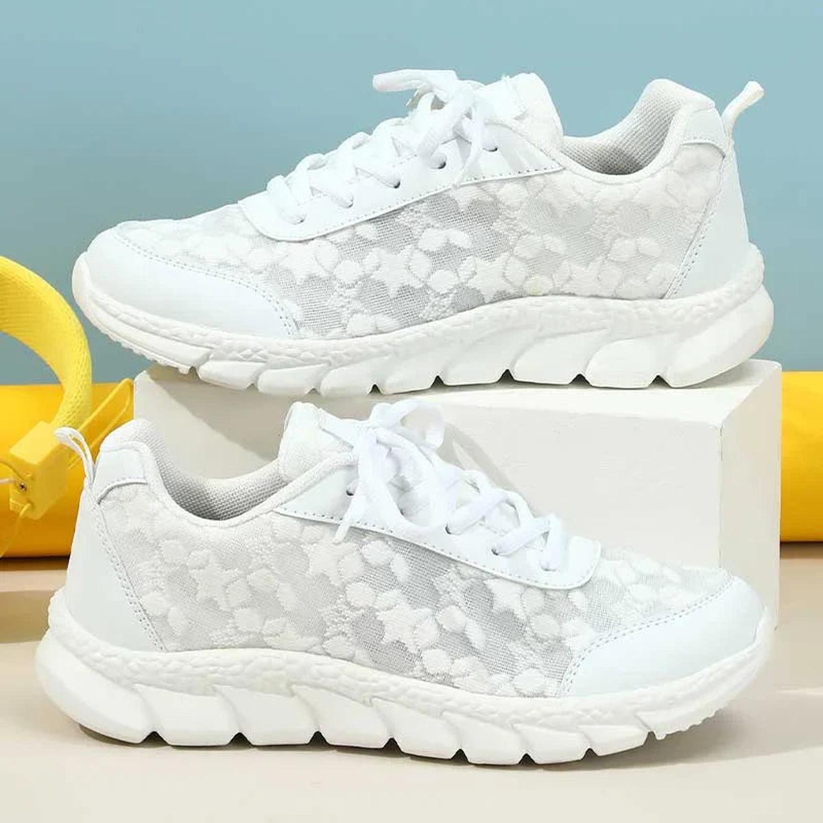 Sneakers Mesh Ricamate | Leggere | Suola Imbottita