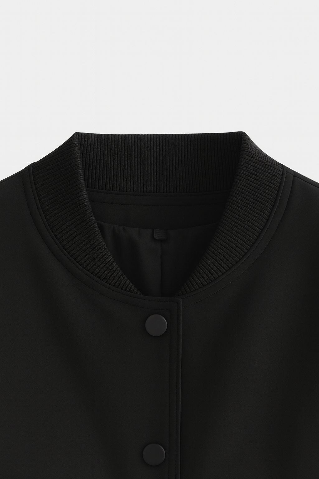 Bomber Giacca Essenza | Collo O Ribbed Bottoni Fronte Silhouette Relaxed