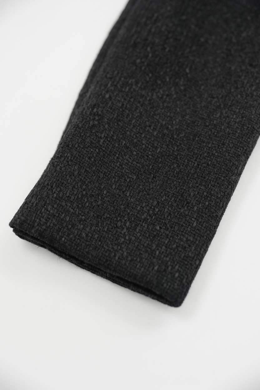 Giacca Cropped | Collo Rotondo, Patte, Regular Fit